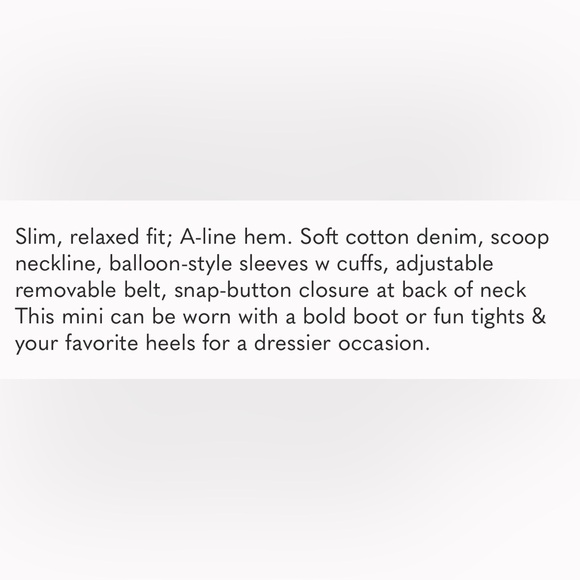 NWOT Free People Ora Denim Mini Dress - Picture 3 of 3